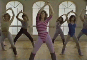 80s aerobics class montage